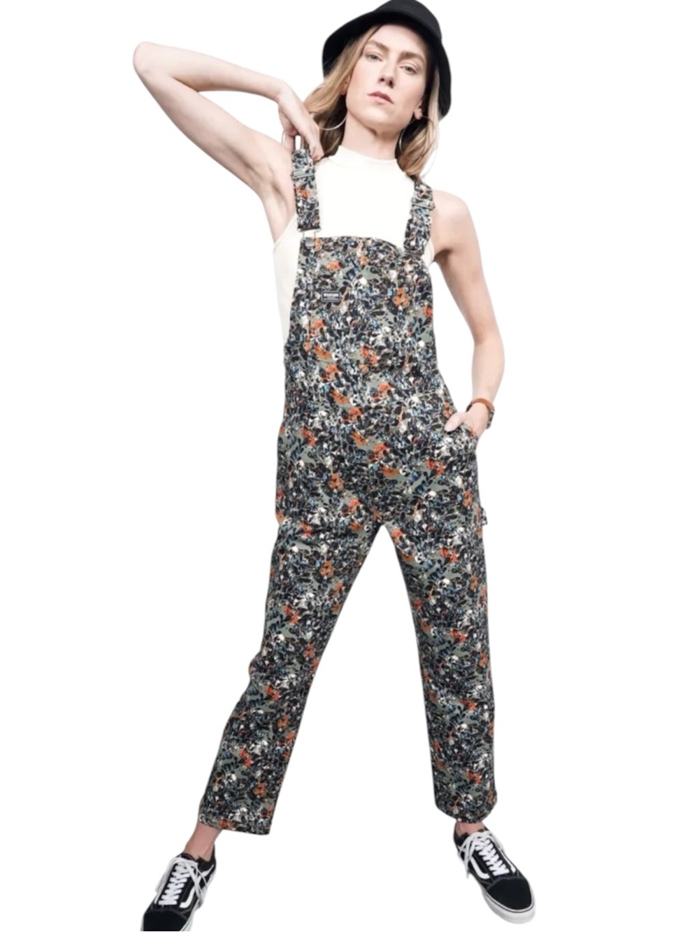 Wildfang The Essential Overall Floral Workwear Overalls Jumpsuit NEW NWT